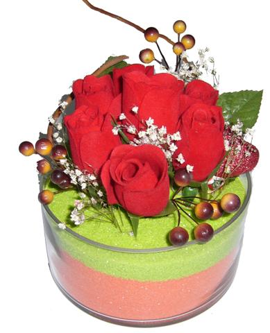  Balgat Ankara anneler günü çiçek yolla  7 adet kirmizi gül cam içinde sevdiklerinize 