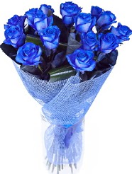 9 adet mavi gülden buket çiçeği  Balgat Ankara uluslararası çiçek gönderme 