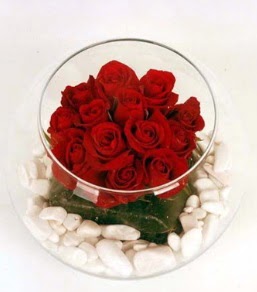 Cam fanusta 11 adet kırmızı gül  Balgat çiçek gönderme sitemiz güvenlidir 