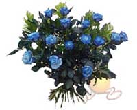 Ankara çiçekçiler hediye çiçek yolla  11 adet mavi gül özel tanzim