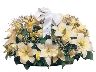  Balgat Ankara online çiçek gönderme sipariş  Lilyum ve 7 adet beyaz gül sepeti