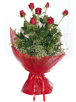  Ankara çiçek servisi , çiçekçi adresleri  7 adet gülden buket görsel sik sadelik