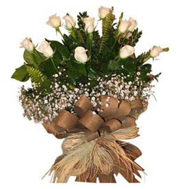  Balgat Ankara çiçek gönderme  9 adet beyaz gül buketi