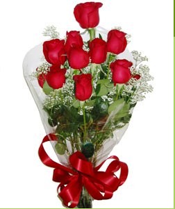  Balgat ucuz çiçek gönder  10 adet kırmızı gülden görsel buket