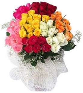  Balgat Ankara çiçek gönderme  51 adet farklı renklerde gül buketi