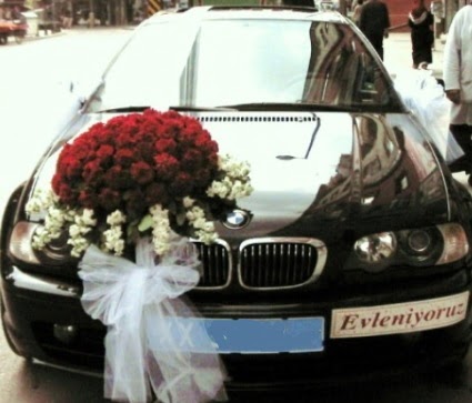 Görsel gelin arabası süslemesi  Balgat Ankara kaliteli taze ve ucuz çiçekler 