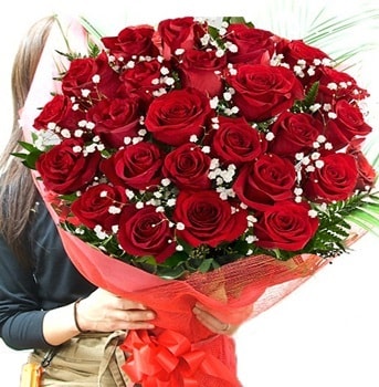 Kız isteme çiçeği buketi 33 adet kırmızı gül  Ankara İnternetten çiçek siparişi 