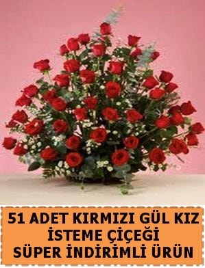 51 Adet kırmızı gülden kız isteme çiçeği  Balgat Ankara çiçek siparişi sitesi 