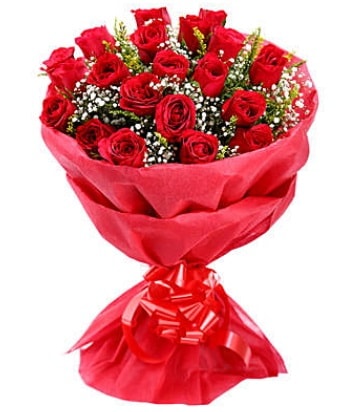 21 adet kırmızı gülden modern buket  Balgat çiçek gönderme sitemiz güvenlidir 