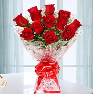 11 adet kırmızı gülden görsel şık buket  Balgat  ucuz çiçek , çiçekçi , çiçekçilik 
