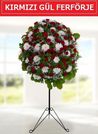 Kırmızı gül ferförje 40 adet gül ve gerbera  Balgat online çiçekçi telefonları 