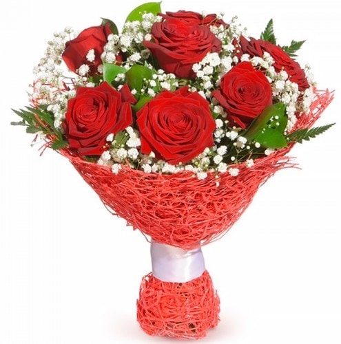 7 adet kırmızı gül buketi  Ankara çiçekçi mağazası 